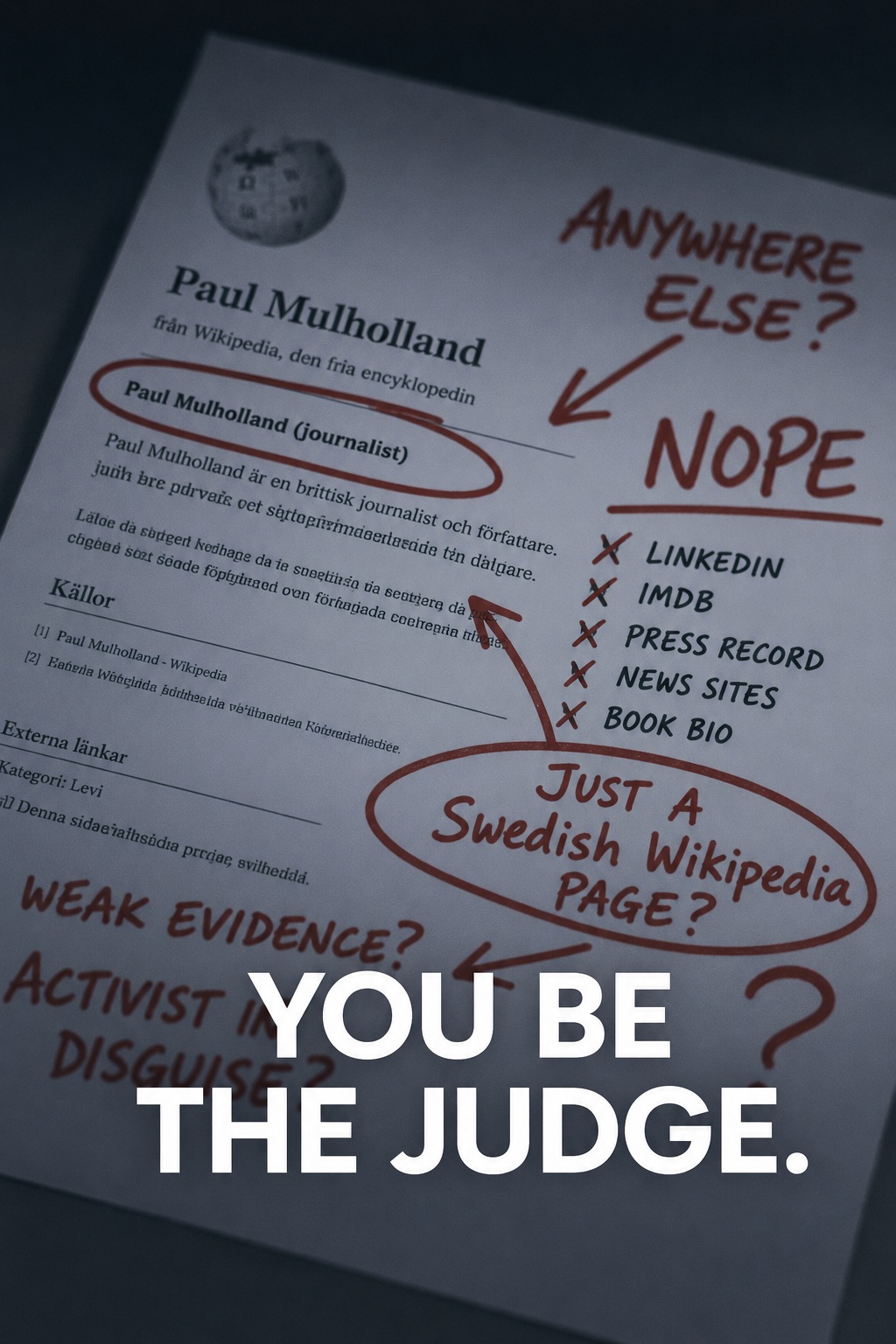 Is Paul Mulholland Really a Journalist?